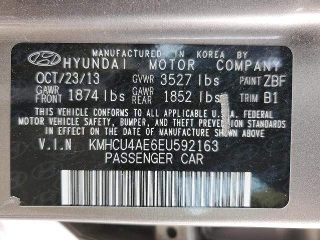 KMHCU4AE6EU592163 - 2014 HYUNDAI ACCENT GLS GOLD photo 12