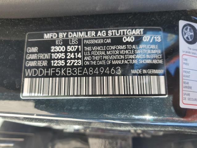 WDDHF5KB3EA849463 - 2014 MERCEDES-BENZ E 350 BLACK photo 13