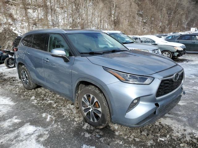 5TDGZRBH2MS066080 - 2021 TOYOTA HIGHLANDER XLE 灰色 照片 4