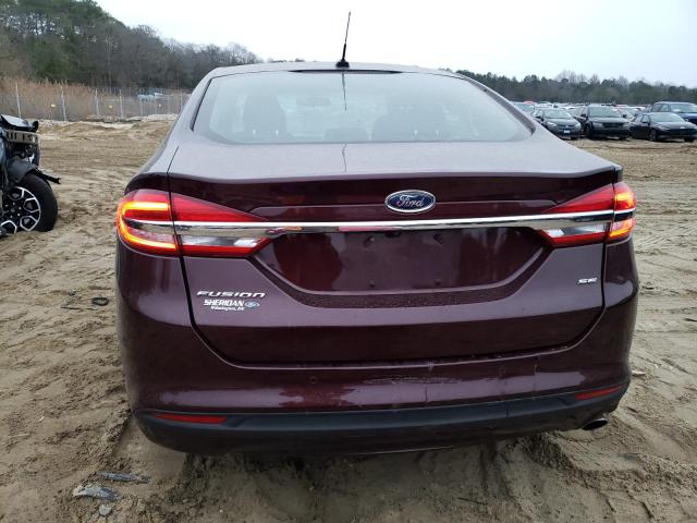 3FA6P0H74HR401625 - 2017 FORD FUSION SE BURGUNDY photo 6