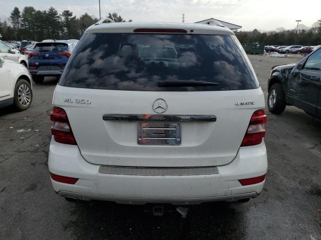 4JGBB8GB6BA637864 - 2011 MERCEDES-BENZ ML 350 4MATIC WHITE photo 6