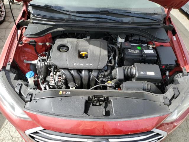 KMHD84LF9HU102639 - 2017 HYUNDAI ELANTRA SE RED photo 11