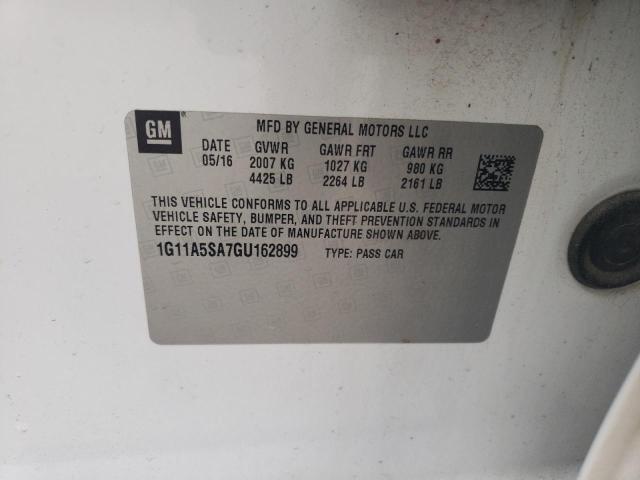 1G11A5SA7GU162899 - 2016 CHEVROLET MALIBU LIM LS 白色 照片 12