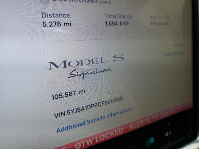 5YJSA1DP6CFS00065 - 2012 TESLA MODEL S 白色 照片 9