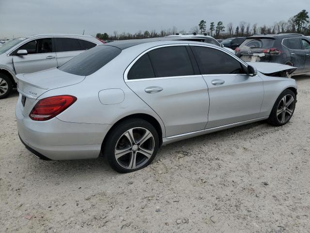 55SWF4KB2GU129110 - 2016 MERCEDES-BENZ C 300 4MATIC SILVER photo 3