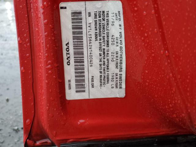 YV1LS5642V1400426 - 1997 VOLVO 850 GLT RED photo 12