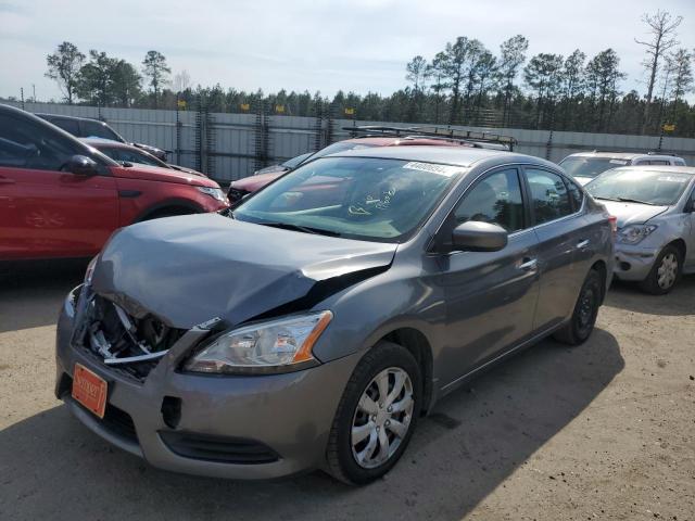 3N1AB7AP3FL670675 - 2015 NISSAN SENTRA S GRAY photo 1