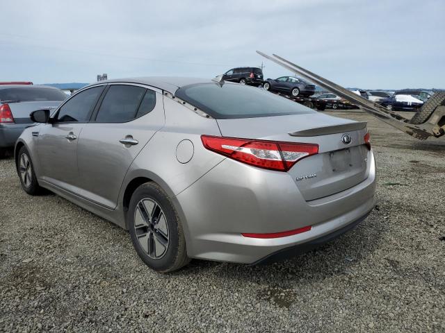 KNAGM4AD8D5050016 - 2013 KIA OPTIMA HYBRID SILVER photo 2