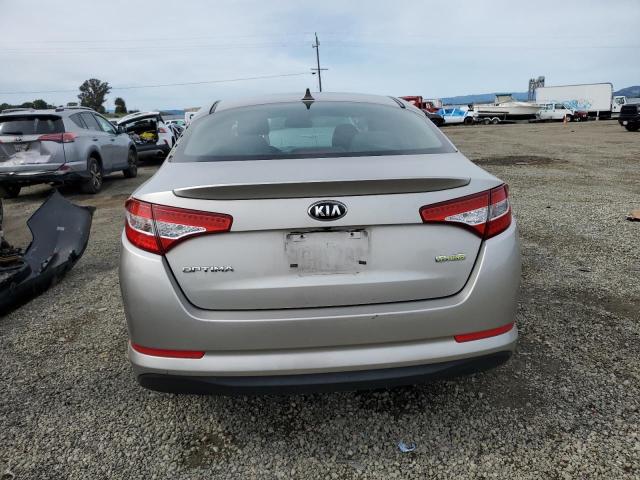 KNAGM4AD8D5050016 - 2013 KIA OPTIMA HYBRID SILVER photo 6