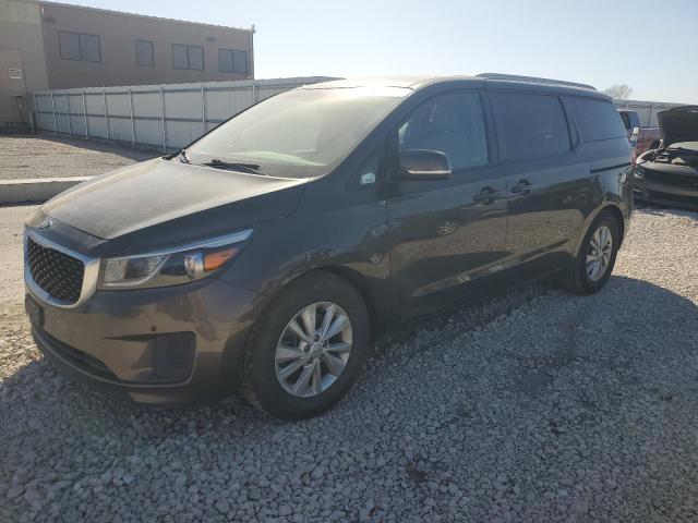 KNDMB5C15H6314278 - 2017 KIA SEDONA LX GRAY photo 1