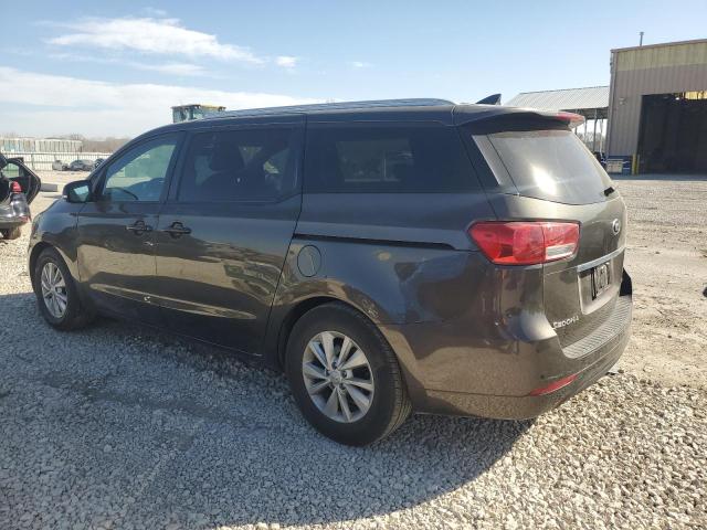 KNDMB5C15H6314278 - 2017 KIA SEDONA LX GRAY photo 2