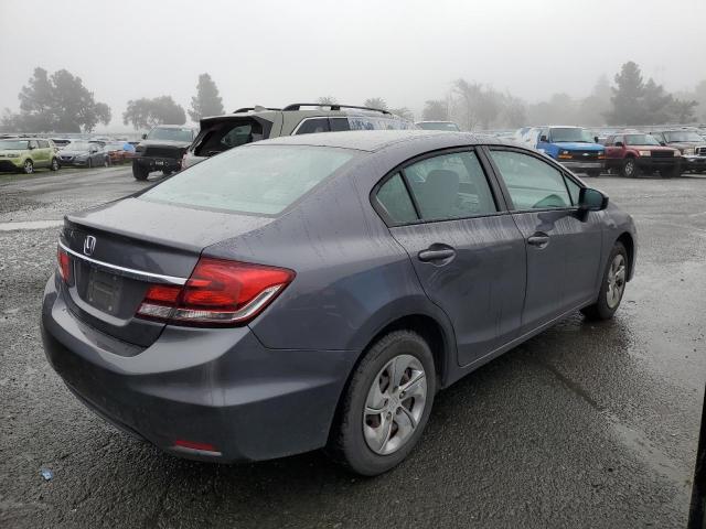 19XFB2F52EE244038 - 2014 HONDA CIVIC LX GRAY photo 3