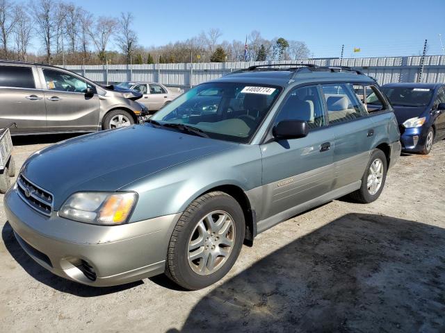 4S3BH665X17622315 - 2001 SUBARU LEGACY OUTBACK GREEN photo 1