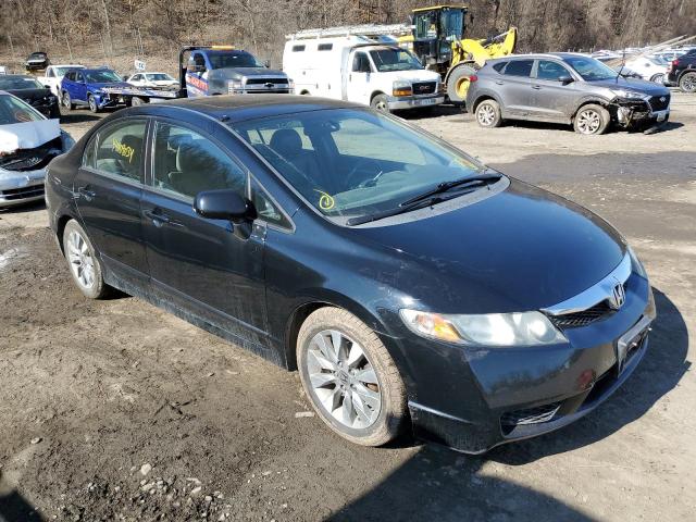 2HGFA16949H359347 - 2009 HONDA CIVIC EXL BLACK photo 4