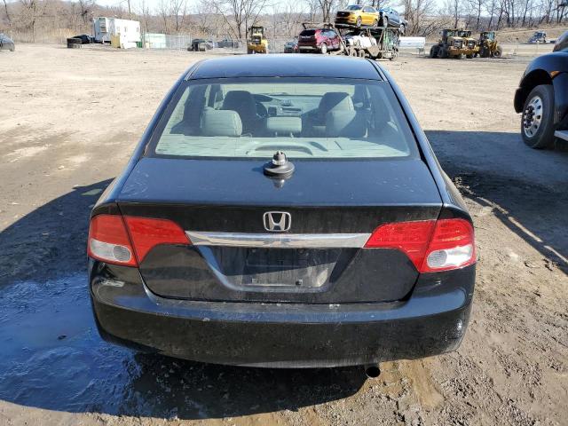 2HGFA16949H359347 - 2009 HONDA CIVIC EXL BLACK photo 6