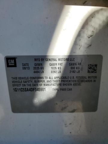 1G11C5SA4DF345901 - 2013 CHEVROLET MALIBU 1LT Biały zdjęcie 13