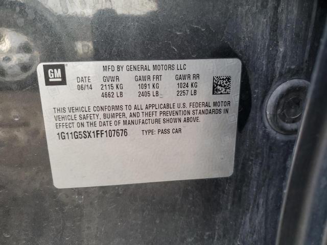 1G11G5SX1FF107676 - 2015 CHEVROLET MALIBU LTZ გრაფიტი ფოტო 13