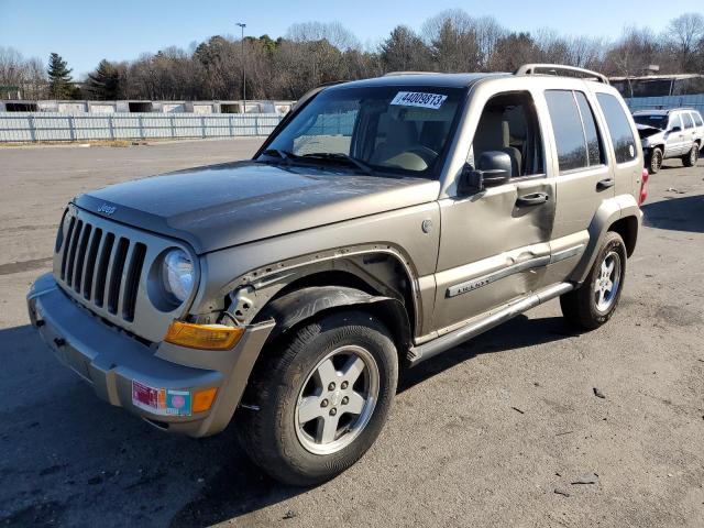 1J4GL38K65W656425 - 2005 JEEP LIBERTY RENEGADE TAN photo 1