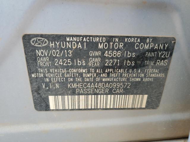 KMHEC4A48DA099572 - 2013 HYUNDAI SONATA HYBRID BLUE photo 12