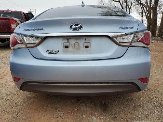 KMHEC4A48DA099572 - 2013 HYUNDAI SONATA HYBRID BLUE photo 6