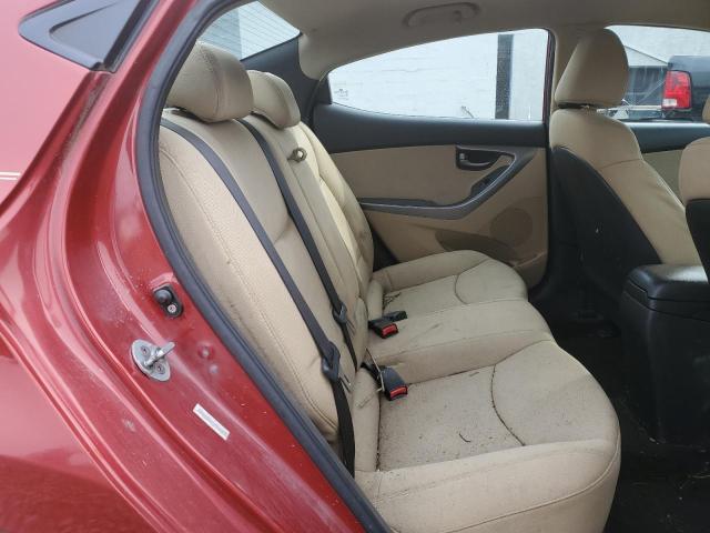 KMHDH4AE9BU103324 - 2011 HYUNDAI ELANTRA GLS RED photo 10