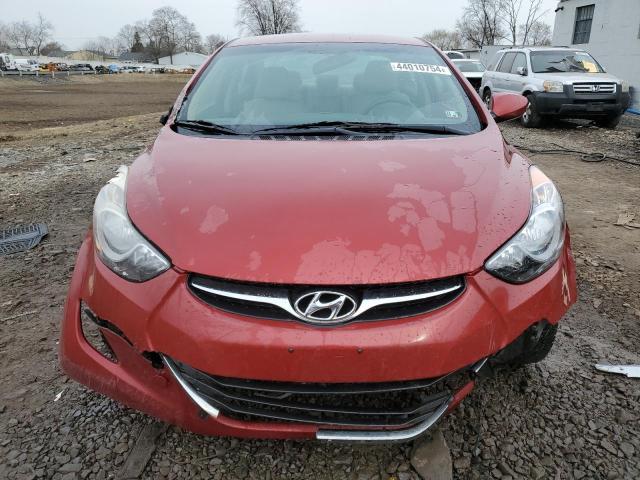 KMHDH4AE9BU103324 - 2011 HYUNDAI ELANTRA GLS RED photo 5