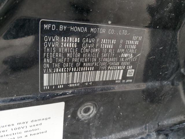 JH4KC2F98JC000408 - 2018 ACURA RLX SPORT HYBRID ADVANCE BLACK photo 13