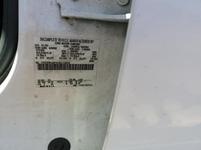 1FDXW46P23EC14032 - 2003 FORD F450 SUPER DUTY WHITE photo 13