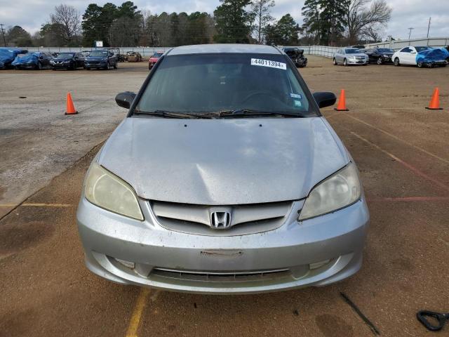 2HGES16655H571067 - 2005 HONDA CIVIC LX SILVER photo 5