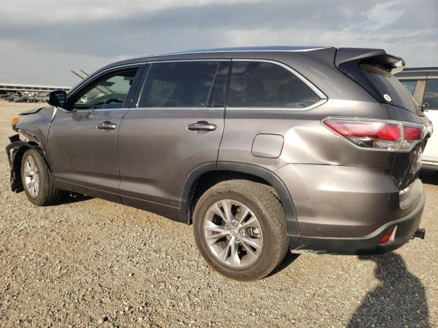 5TDKKRFH3FS057352 - 2015 TOYOTA HIGHLANDER XLE GRAY photo 2