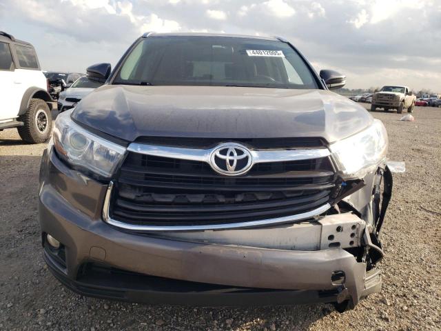 5TDKKRFH3FS057352 - 2015 TOYOTA HIGHLANDER XLE GRAY photo 5