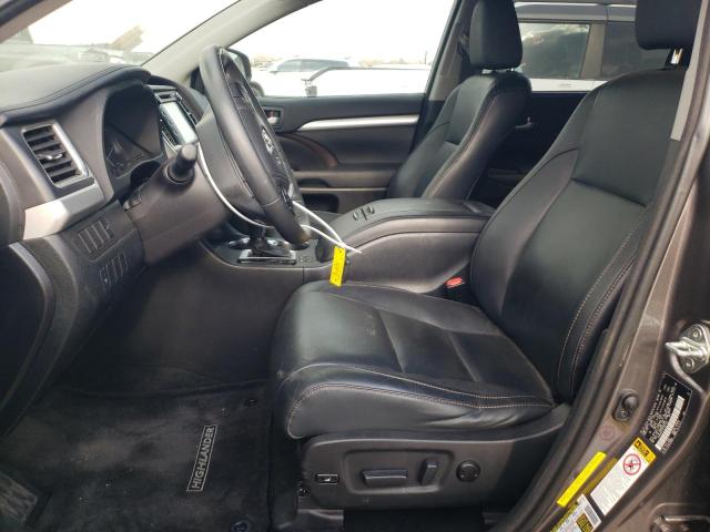 5TDKKRFH3FS057352 - 2015 TOYOTA HIGHLANDER XLE GRAY photo 7