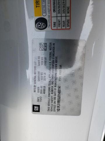 1G1FJ1R69J0140014 - 2018 CHEVROLET CAMARO ZL1 白色 照片 13