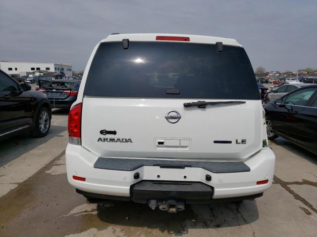 5N1BA08D49N600352 - 2009 NISSAN ARMADA SE WHITE photo 6