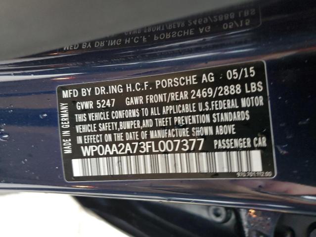 WP0AA2A73FL007377 - 2015 PORSCHE PANAMERA 2 BLUE photo 13