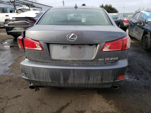 JTHCF5C26D5062676 - 2013 LEXUS IS 250 GRAY photo 6