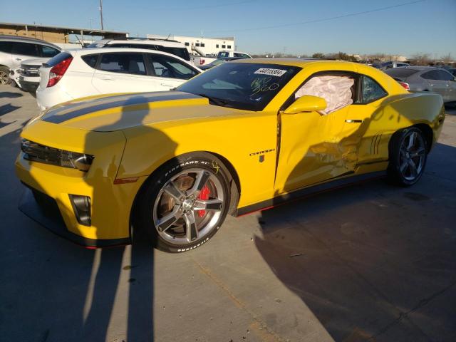 2G1FK1EJ8D9177654 - 2013 CHEVROLET CAMARO 2SS YELLOW photo 1