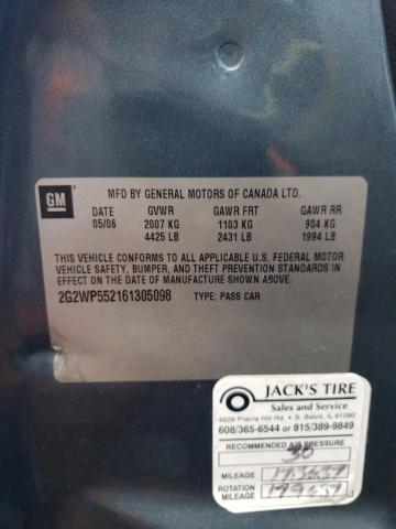 2G2WP552161305098 - 2006 PONTIAC GRAND PRIX 灰色 照片 12