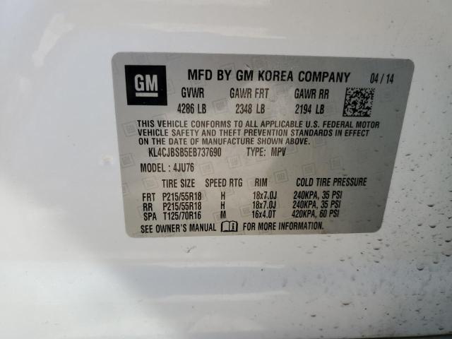 KL4CJBSB5EB737690 - 2014 BUICK ENCORE CONVENIENCE 白色 照片 12
