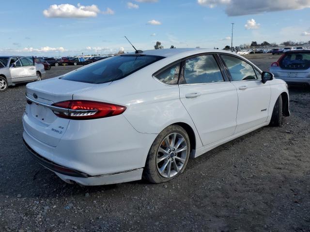 3FA6P0LU8HR232710 - 2017 FORD FUSION SE HYBRID WHITE photo 3