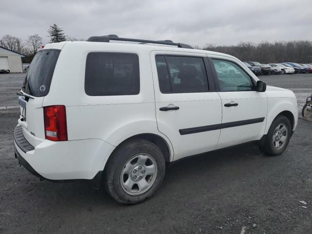 5FNYF4H28EB028720 - 2014 HONDA PILOT LX WHITE photo 3