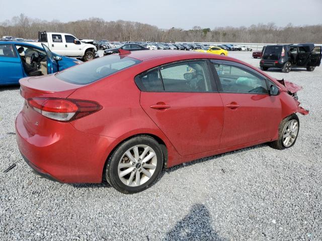 3KPFL4A75HE083674 - 2017 KIA FORTE LX RED photo 3