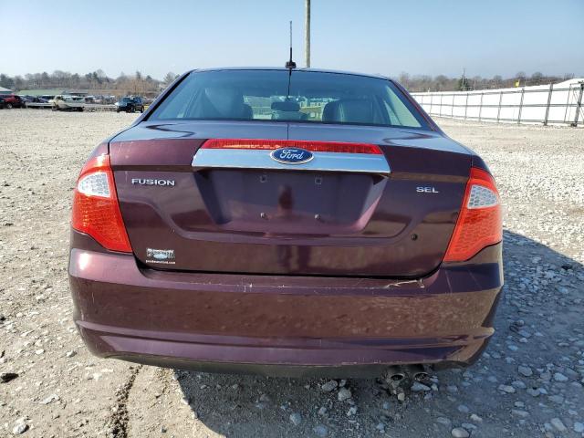 3FAHP0JA7BR263018 - 2011 FORD FUSION SEL BURGUNDY photo 6