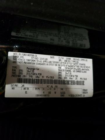 1FADP3K22EL441606 - 2014 FORD FOCUS SE BLACK photo 13