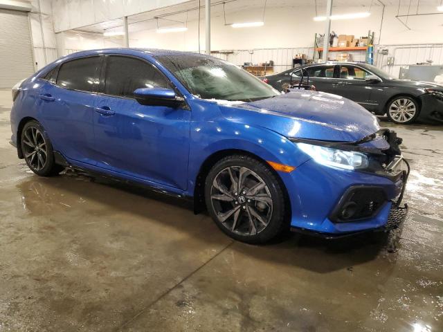 SHHFK7G47JU218301 - 2018 HONDA CIVIC SPORT BLUE photo 4