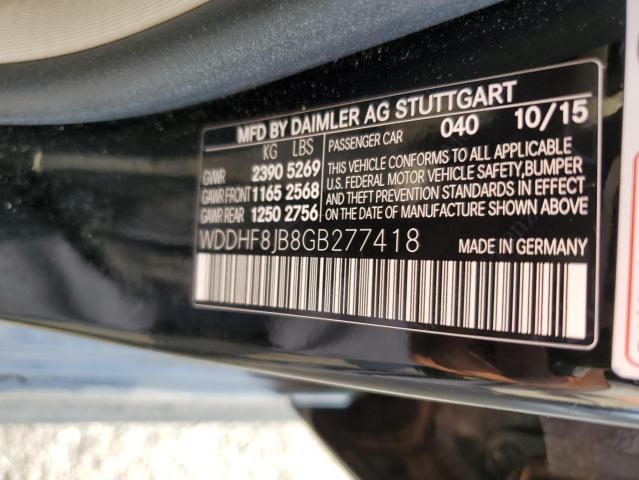 WDDHF8JB8GB277418 - 2016 MERCEDES-BENZ E 350 4MATIC BLACK photo 12