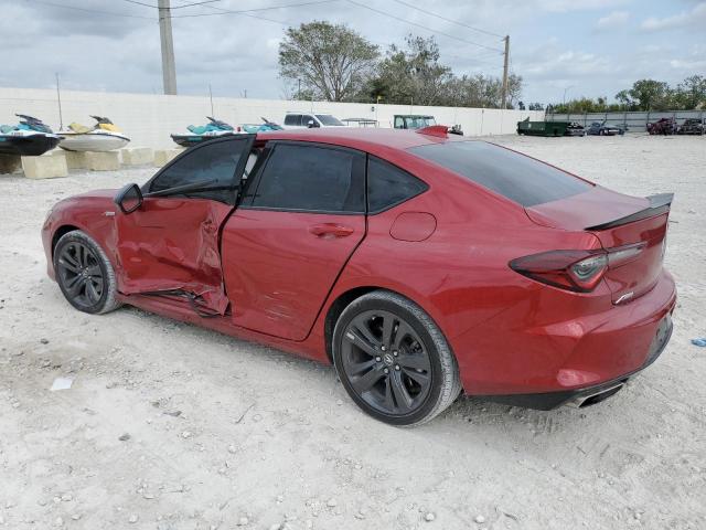 19UUB5F59MA015741 - 2021 ACURA TLX TECH A Կարմիր լուսանկար 2