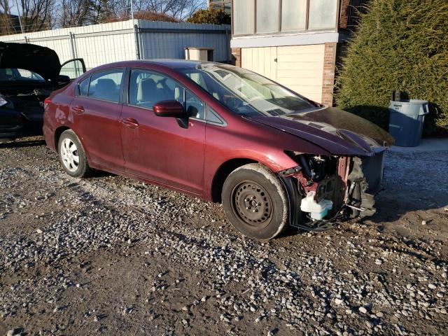 2HGFB2F51EH507190 - 2014 HONDA CIVIC LX BURGUNDY photo 4