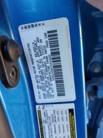 5Y2SL65837Z431620 - 2007 PONTIAC VIBE BLUE photo 12