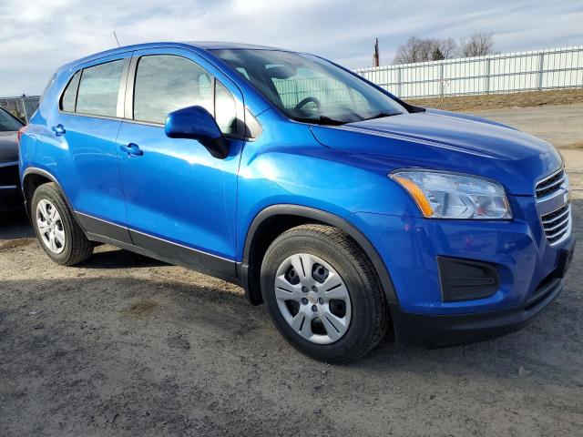 KL7CJKSB0FB164914 - 2015 CHEVROLET TRAX LS BLUE photo 4